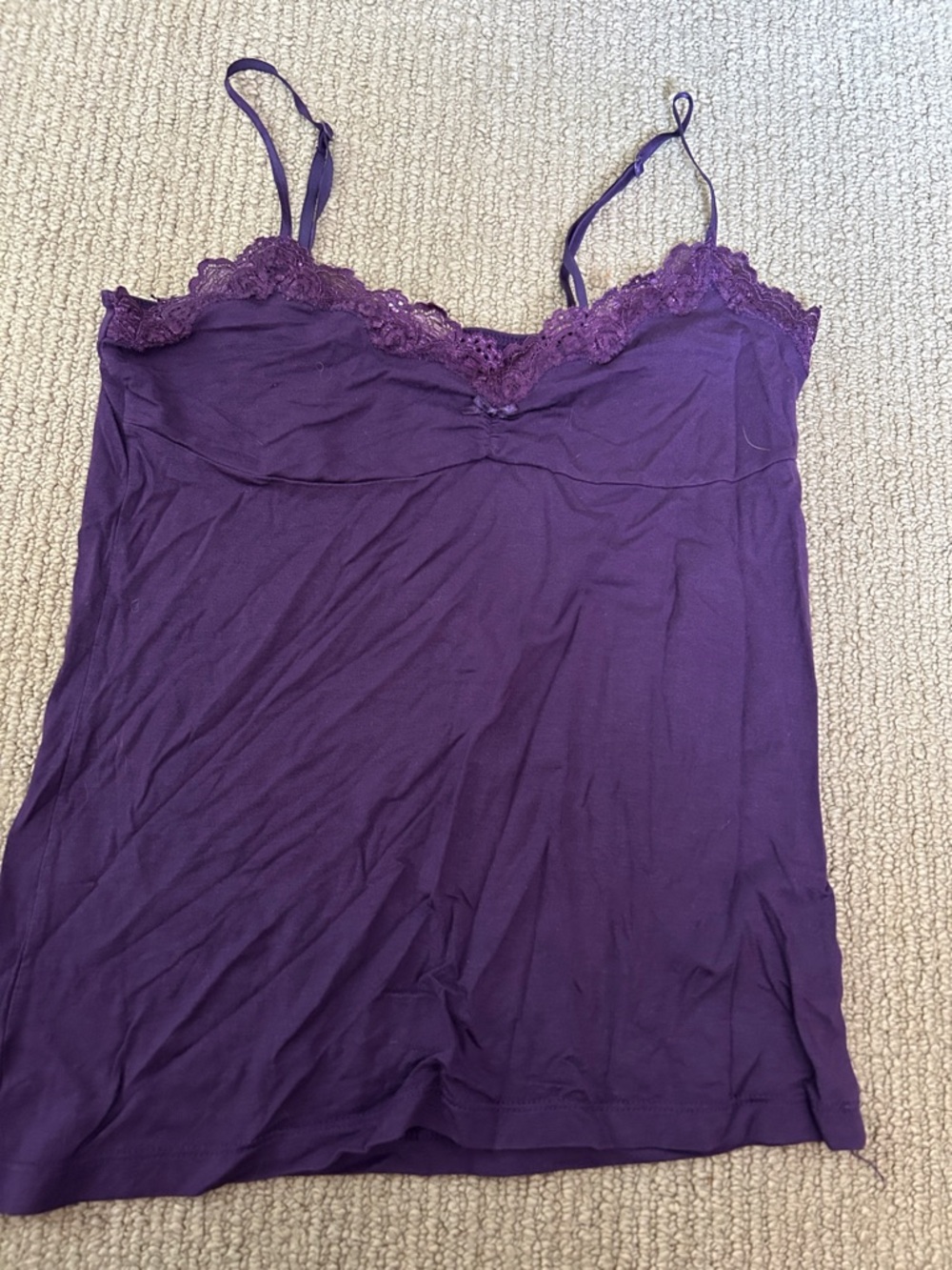 Old Navy Purple Lace-Trim Tank Top